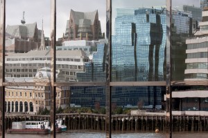 reflections in a window